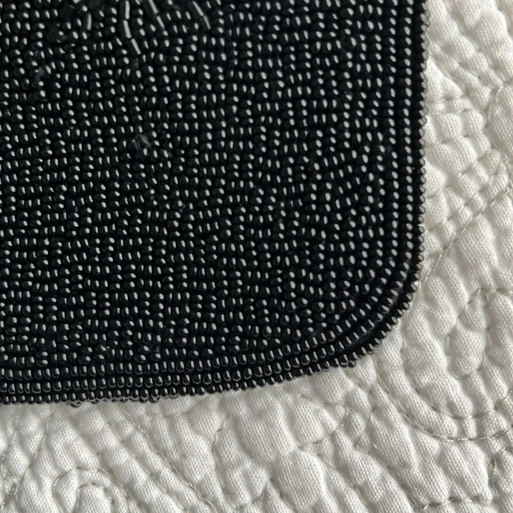 Vintage beaded clutch purse black